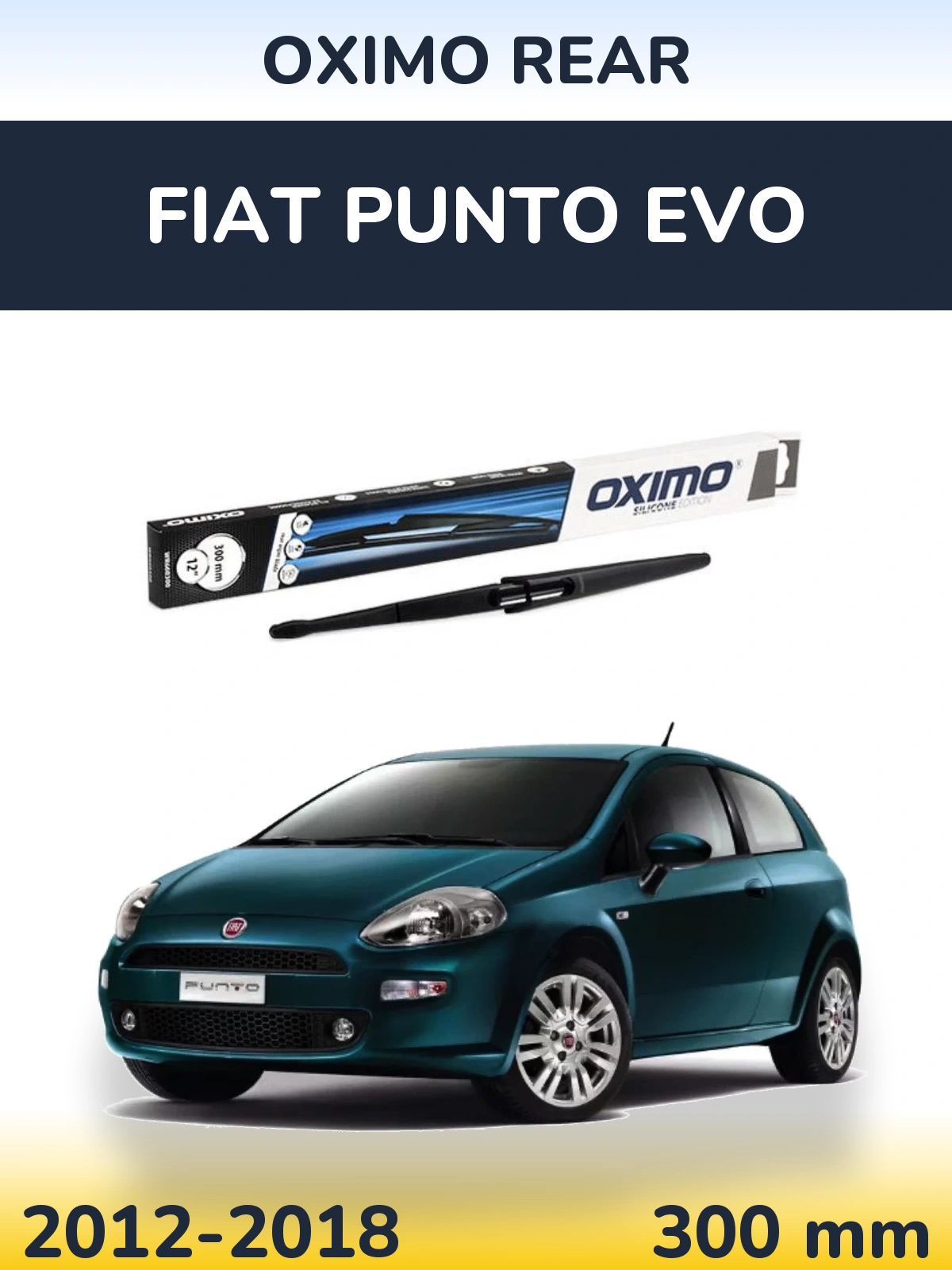 Задний дворник Oximo Rear 300 мм для Fiat Punto Evo 2012-2018