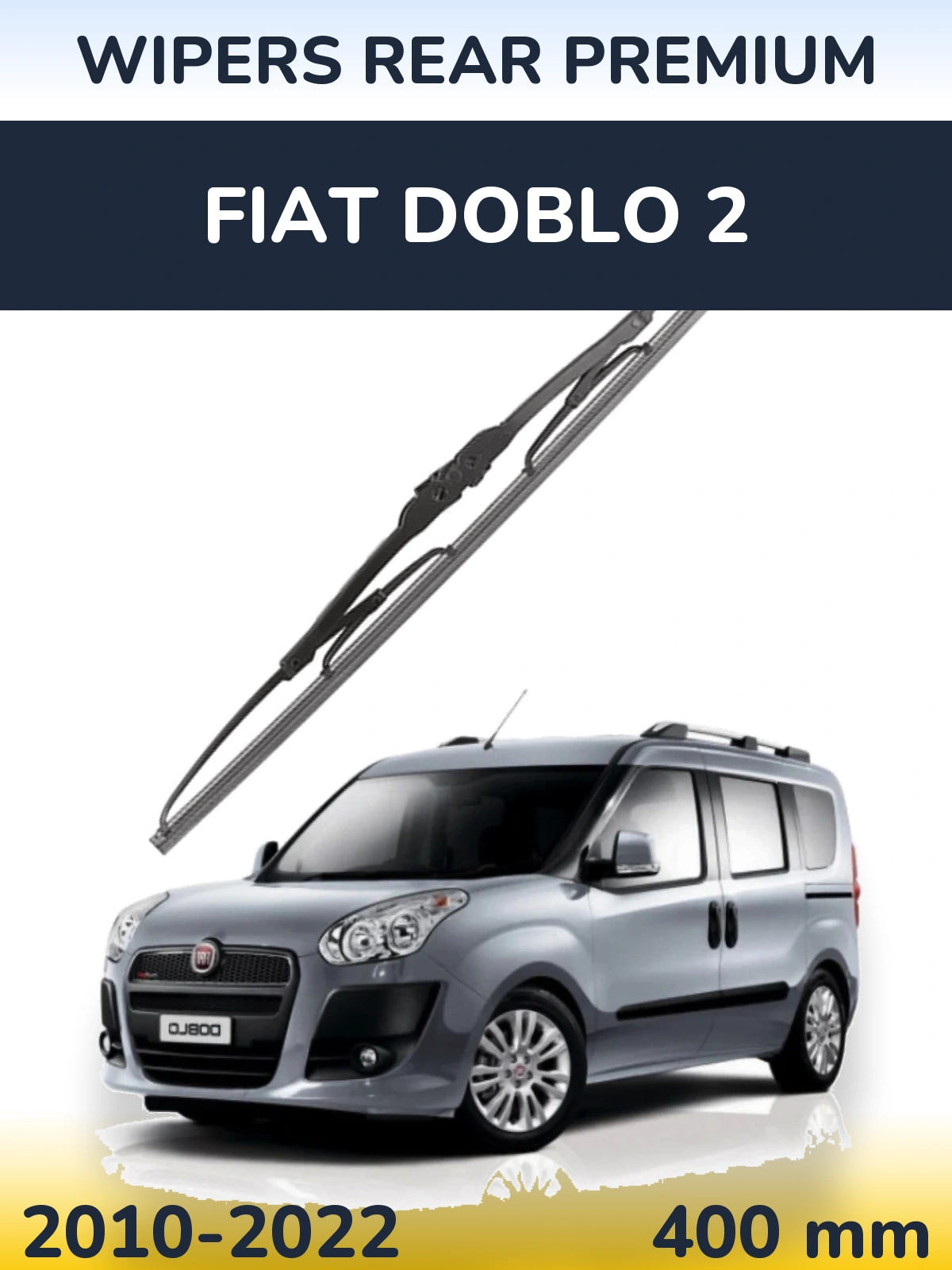 Rear wiper blade WIPERS REAR PREMIUM 400 mm for Fiat Doblo 2 2010-2022
