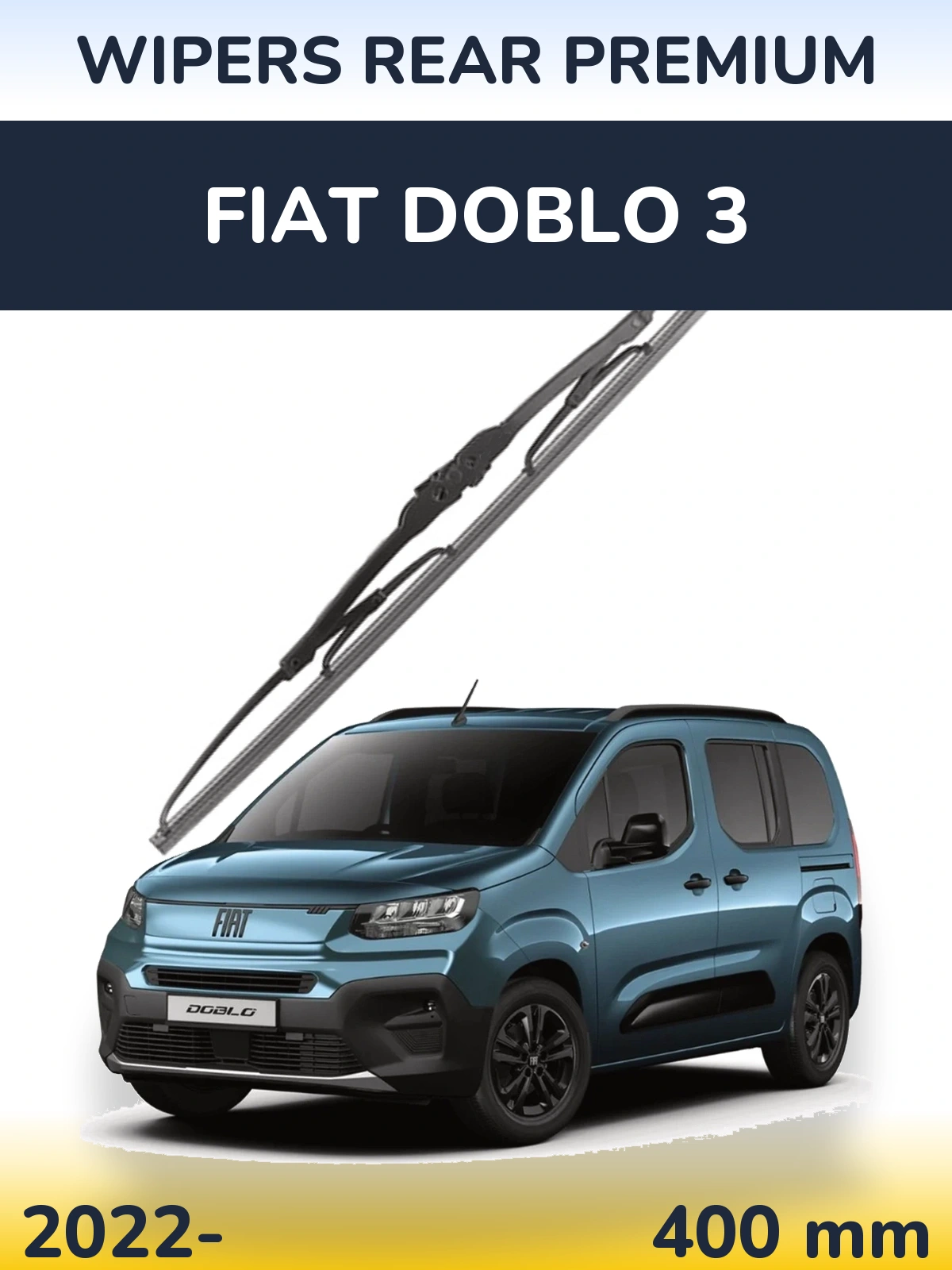 Задня щітка WIPERS REAR PREMIUM 400 мм для Fiat Doblo 3 2022-2026