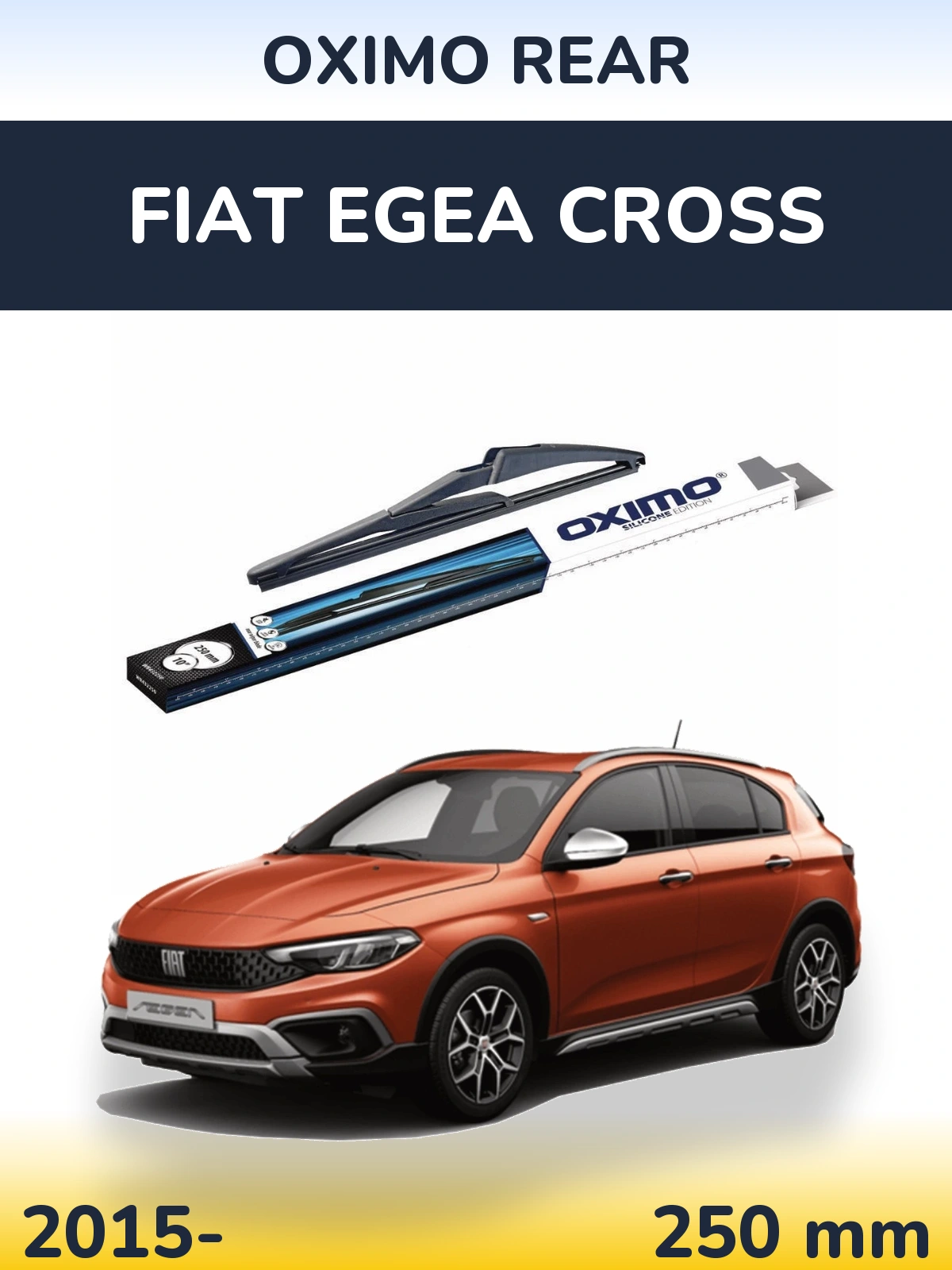 Задний дворник Oximo Rear 250 мм для Fiat Egea Cross 2015-2026