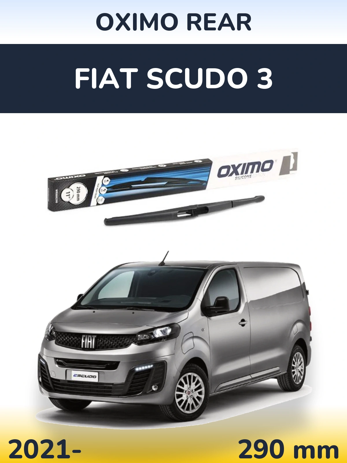 Rear wiper blade Oximo Rear 290 mm for Fiat Scudo 3 2021-2026