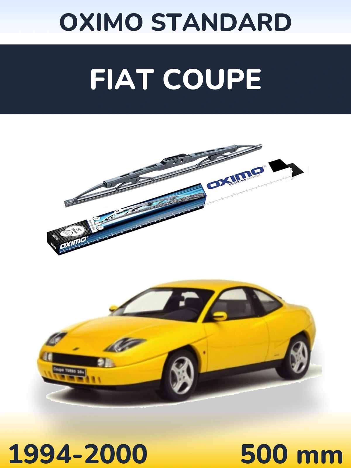 Rear wiper blade Oximo Standard 500 mm for Fiat Coupe 1994-2000