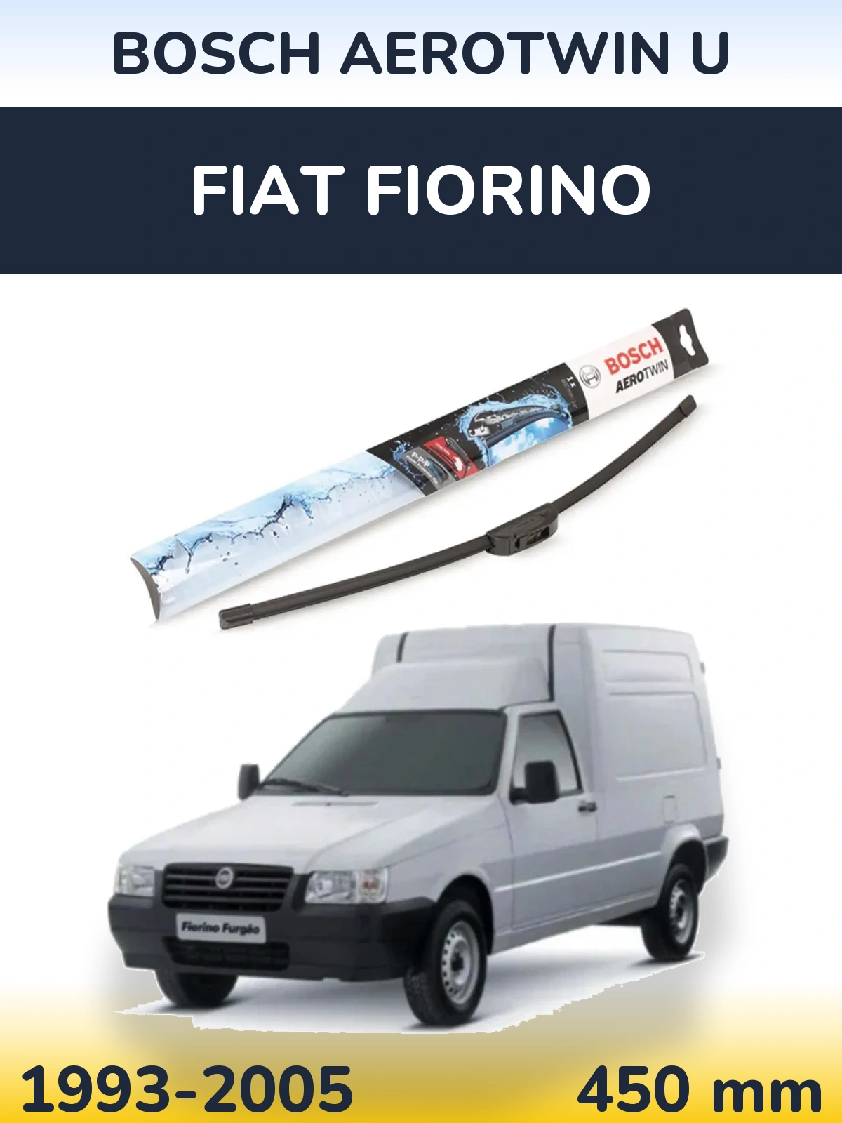 Передний дворник BOSCH AeroTwin U 450 мм для Fiat Fiorino 1993-2005