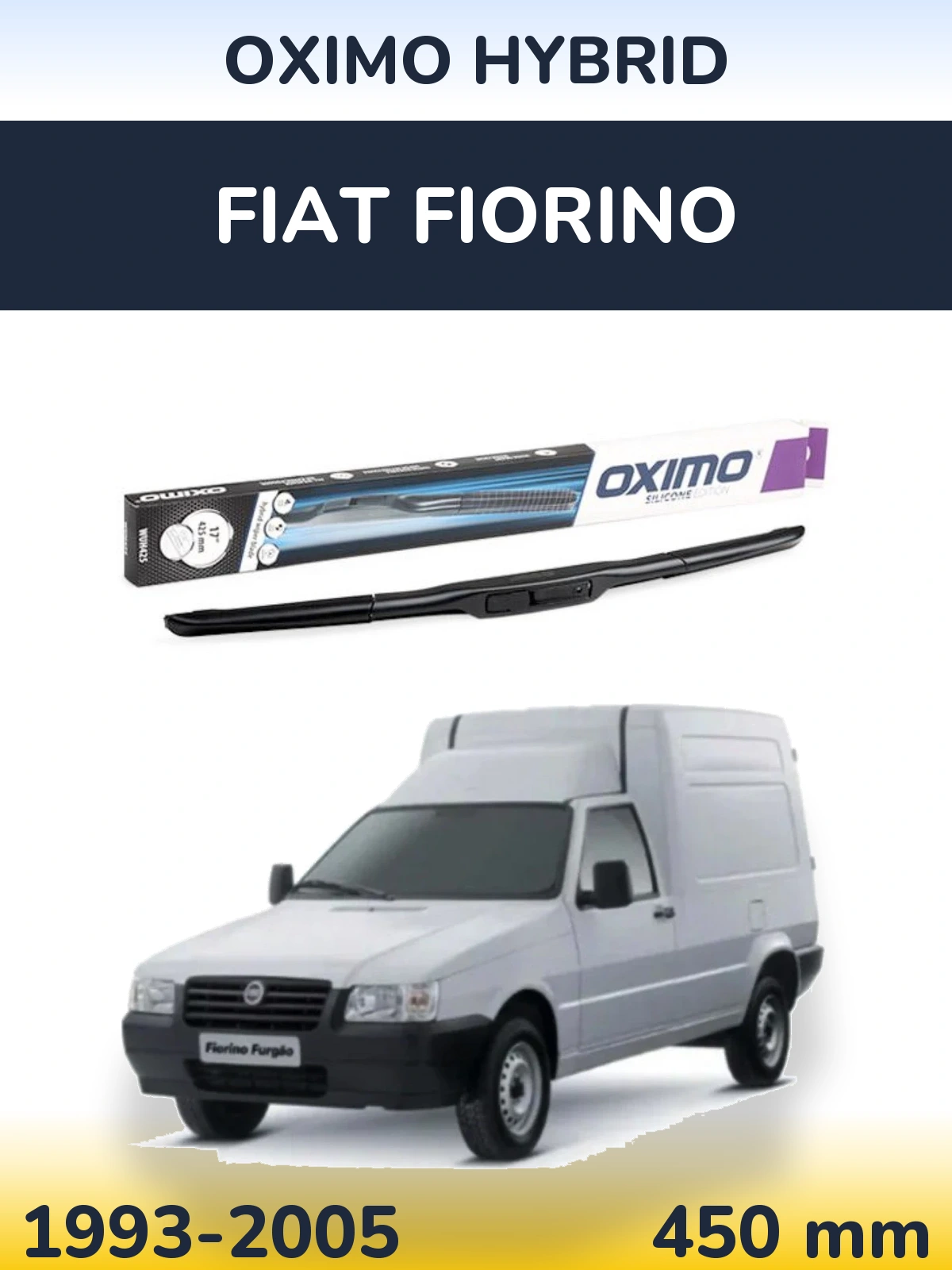Front wiper blade Oximo Hybrid 450 мм for Fiat Fiorino 1993-2005