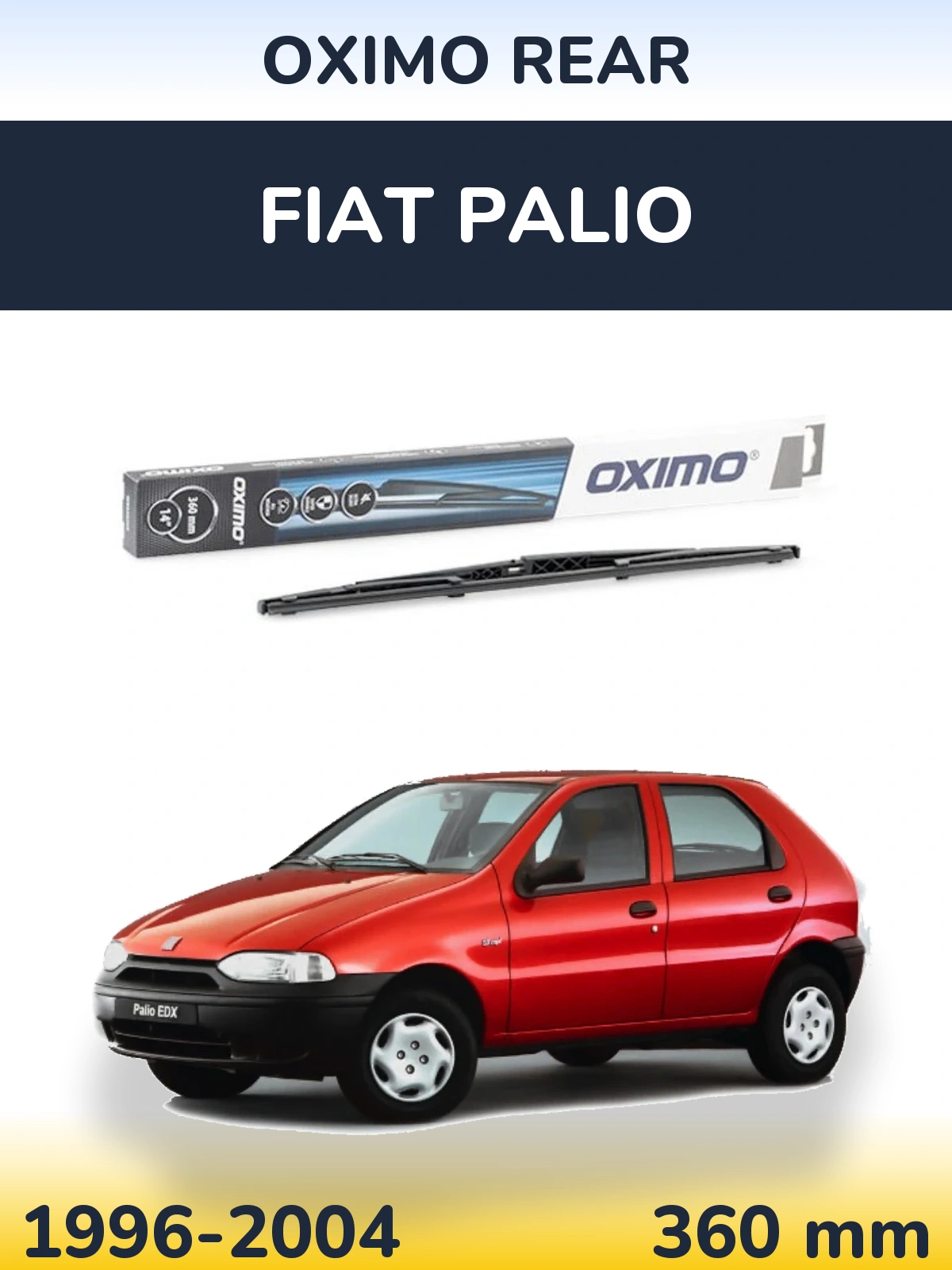 Rear wiper blade Oximo Rear 360 мм for Fiat Palio 1996-2004
