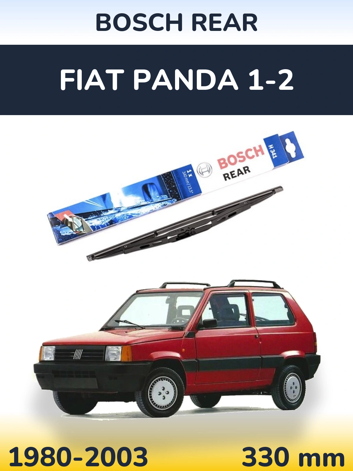 Задний дворник BOSCH Rear 340 мм для Fiat Panda 1-2 1980-2003