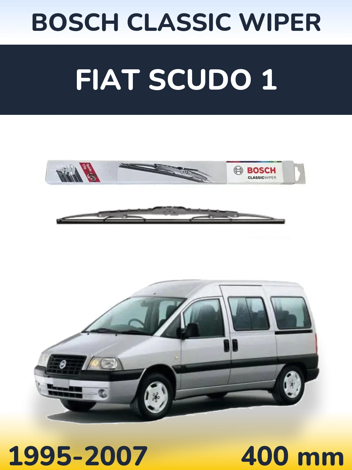 Задня щітка BOSCH Classic Wiper 400 мм для Fiat Scudo 1 1995-2007
