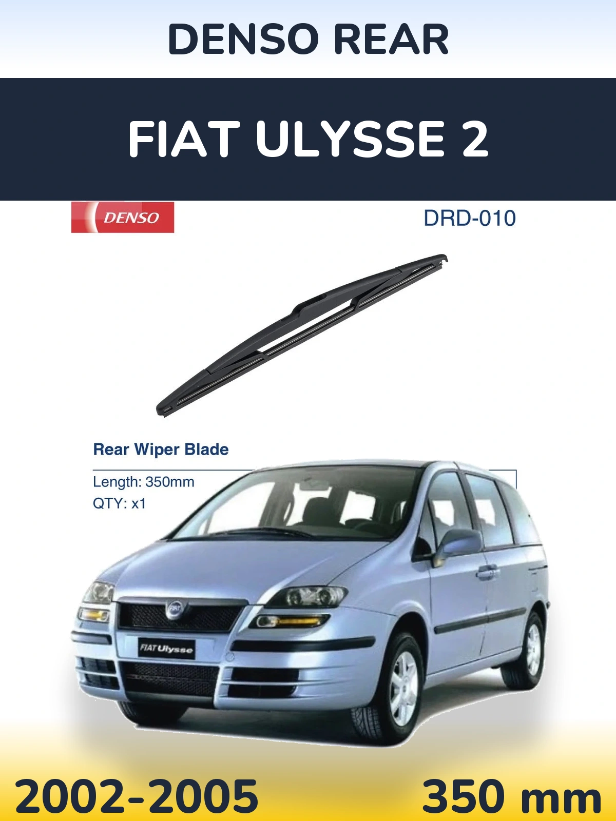 Rear wiper blade Denso Rear 350 мм for Fiat Ulysse 2 2002-2005