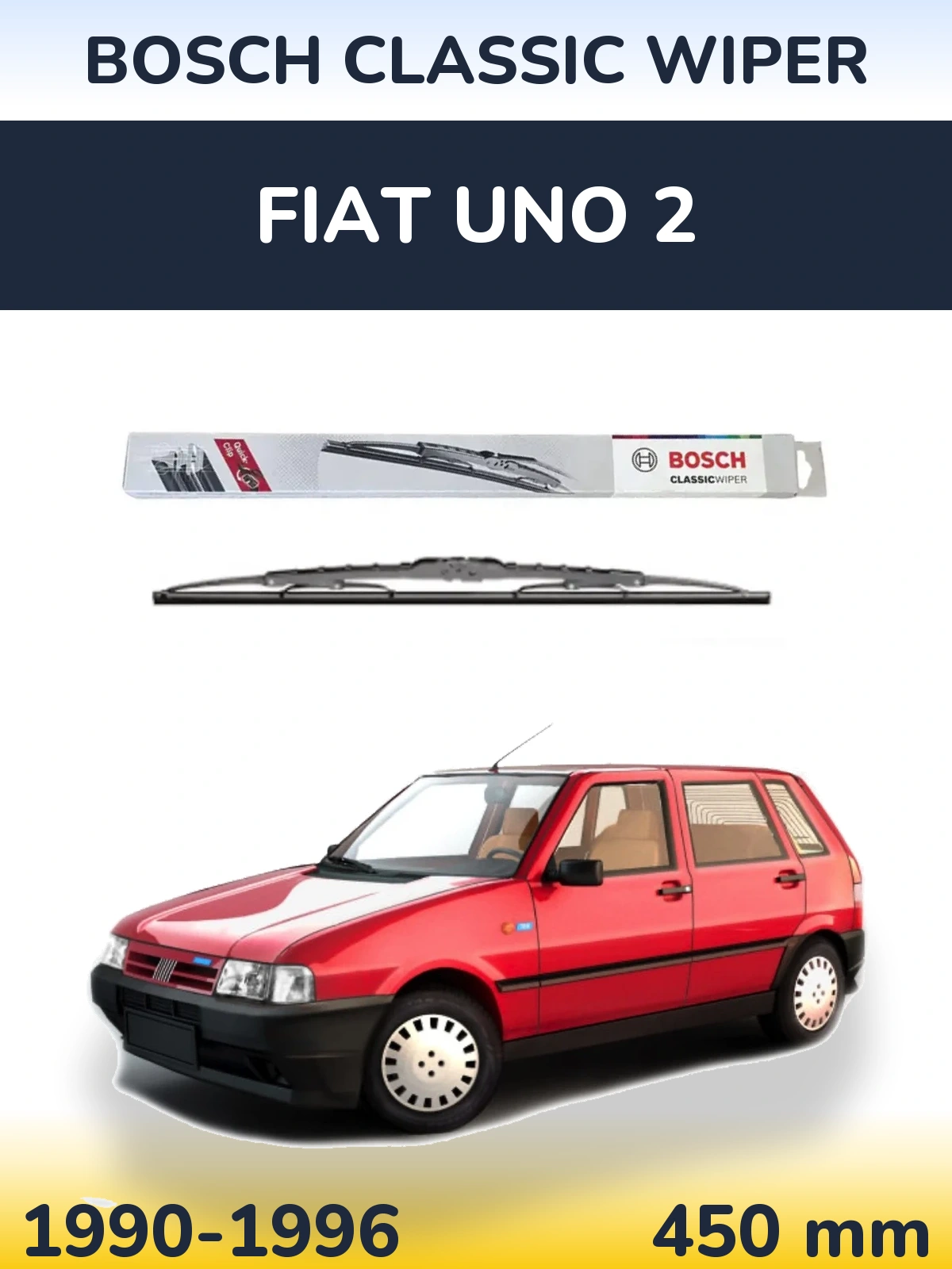 Przednia wycieraczka BOSCH Classic Wiper 450 mm do Fiat Uno 2 1990-1996