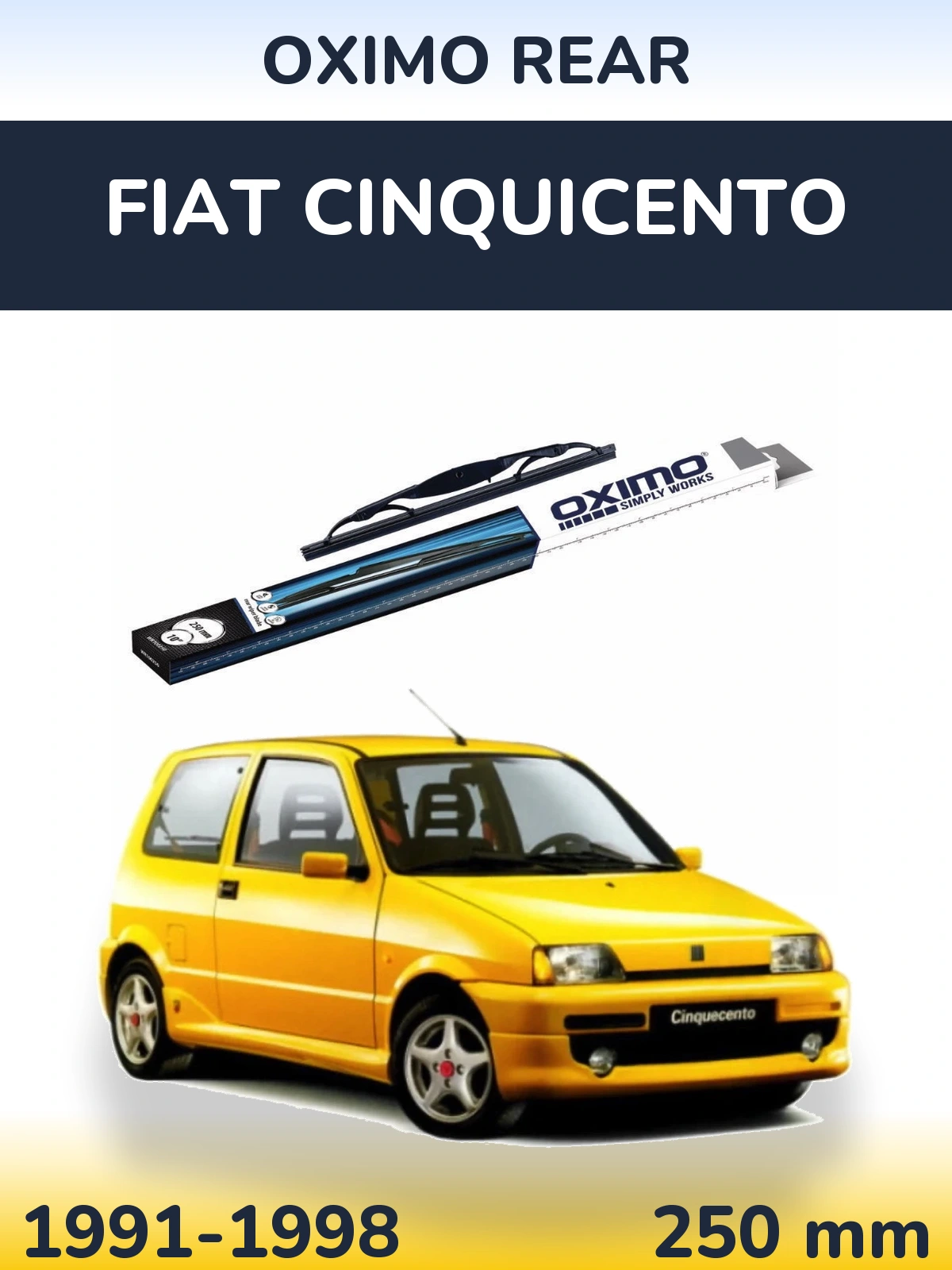 Rear wiper blade Oximo Rear 250 мм for Fiat Cinquicento 1991-1998