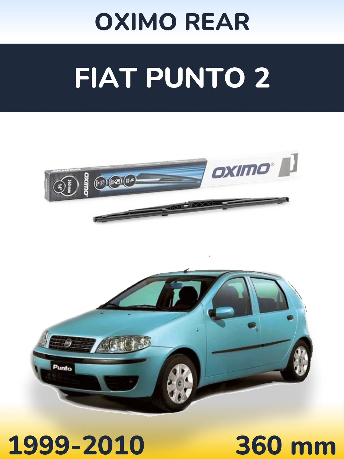 Rear wiper blade Oximo Rear 360 мм for Fiat Punto 2 1999-2010