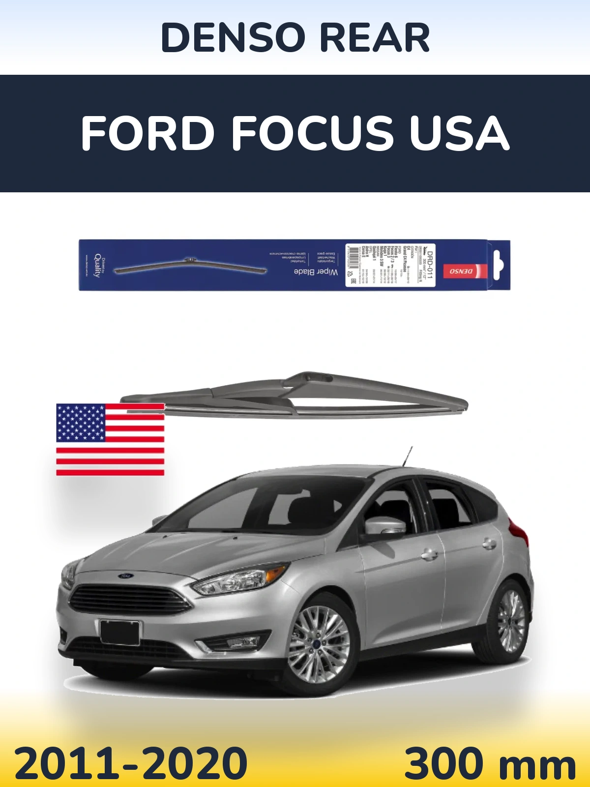 Rear wiper blade Denso Rear 300 мм for Ford Focus USA 2011-2020