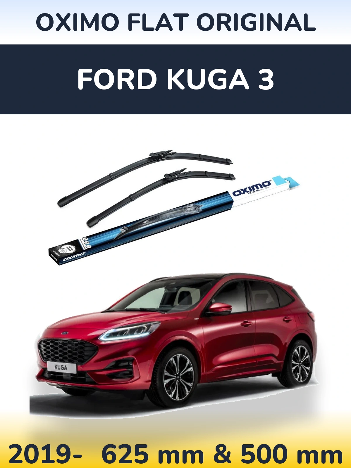 Komplet przednich wycieraczek Oximo Flat Original 600 & 500 mm do Ford Kuga 3 2019-2026