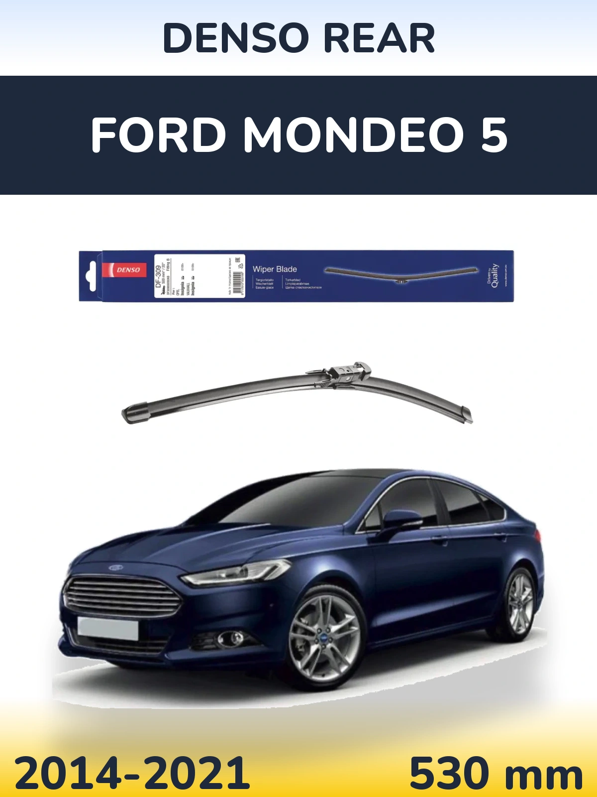 Rear wiper blade Denso Rear 500 мм for Ford Mondeo 5 2014-2021