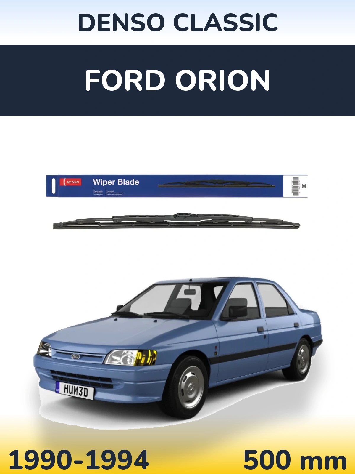 Задня щітка Denso Classic 500 мм для Ford Orion 1990-1994