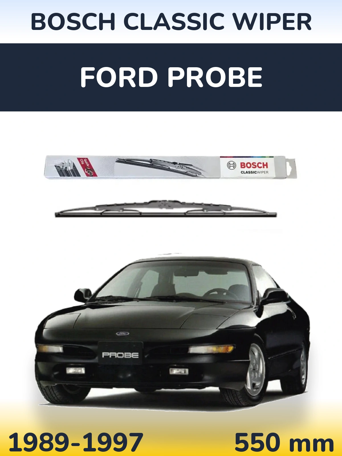 Задня щітка BOSCH Classic Wiper 550 мм для Ford Probe 1989-1997