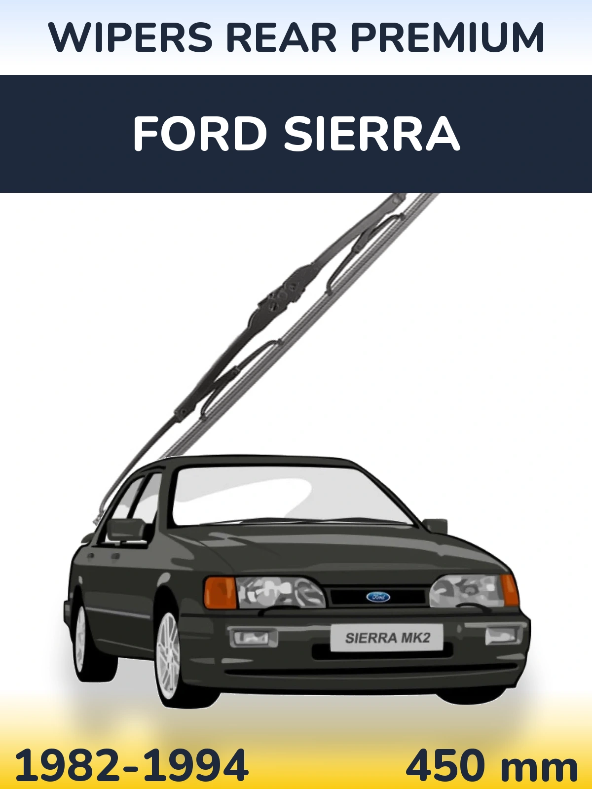 Rear wiper blade WIPERS REAR PREMIUM 450 mm for Ford Sierra 1982-1994