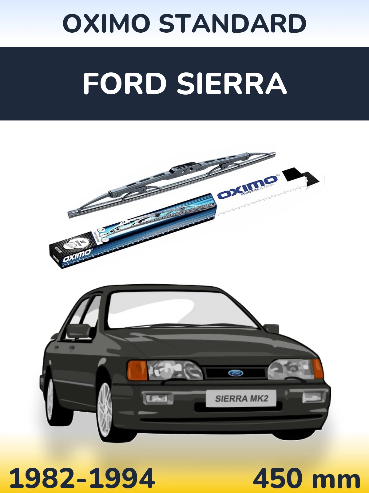 Задня щітка Oximo Standard 450 мм для Ford Sierra 1982-1994
