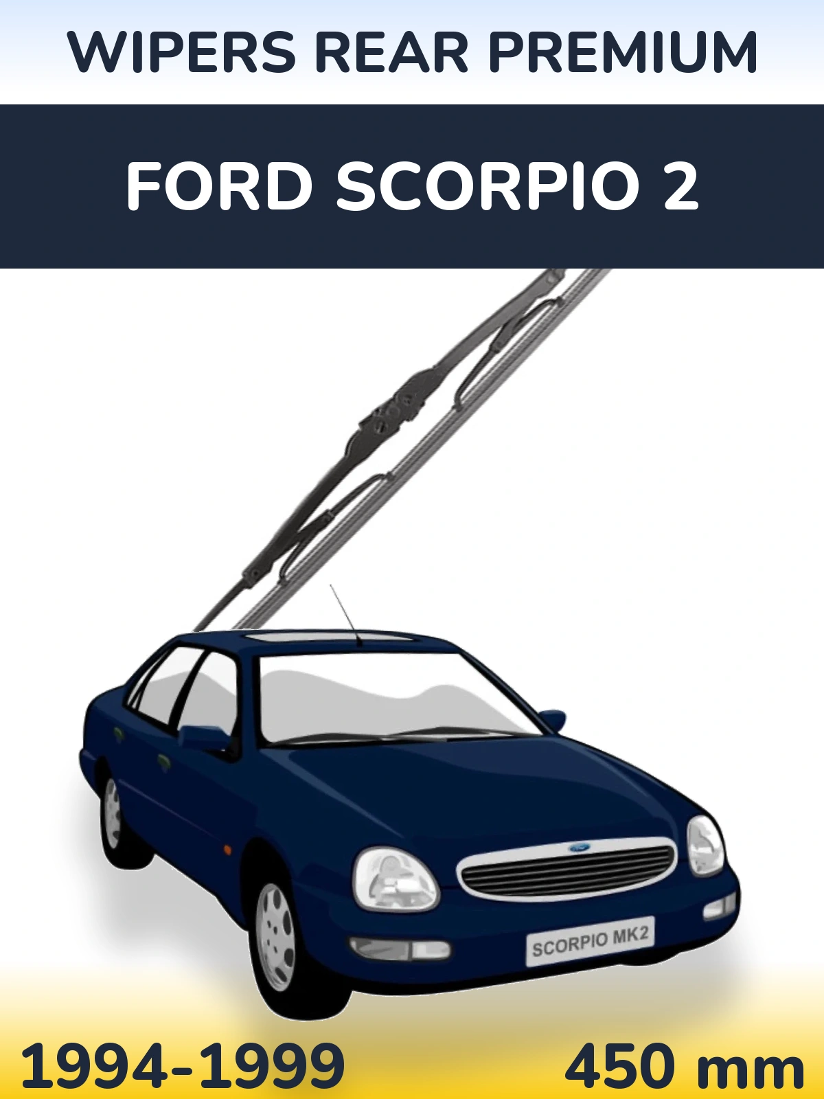 Rear wiper blade WIPERS REAR PREMIUM 450 мм for Ford Scorpio 2 1994-1999
