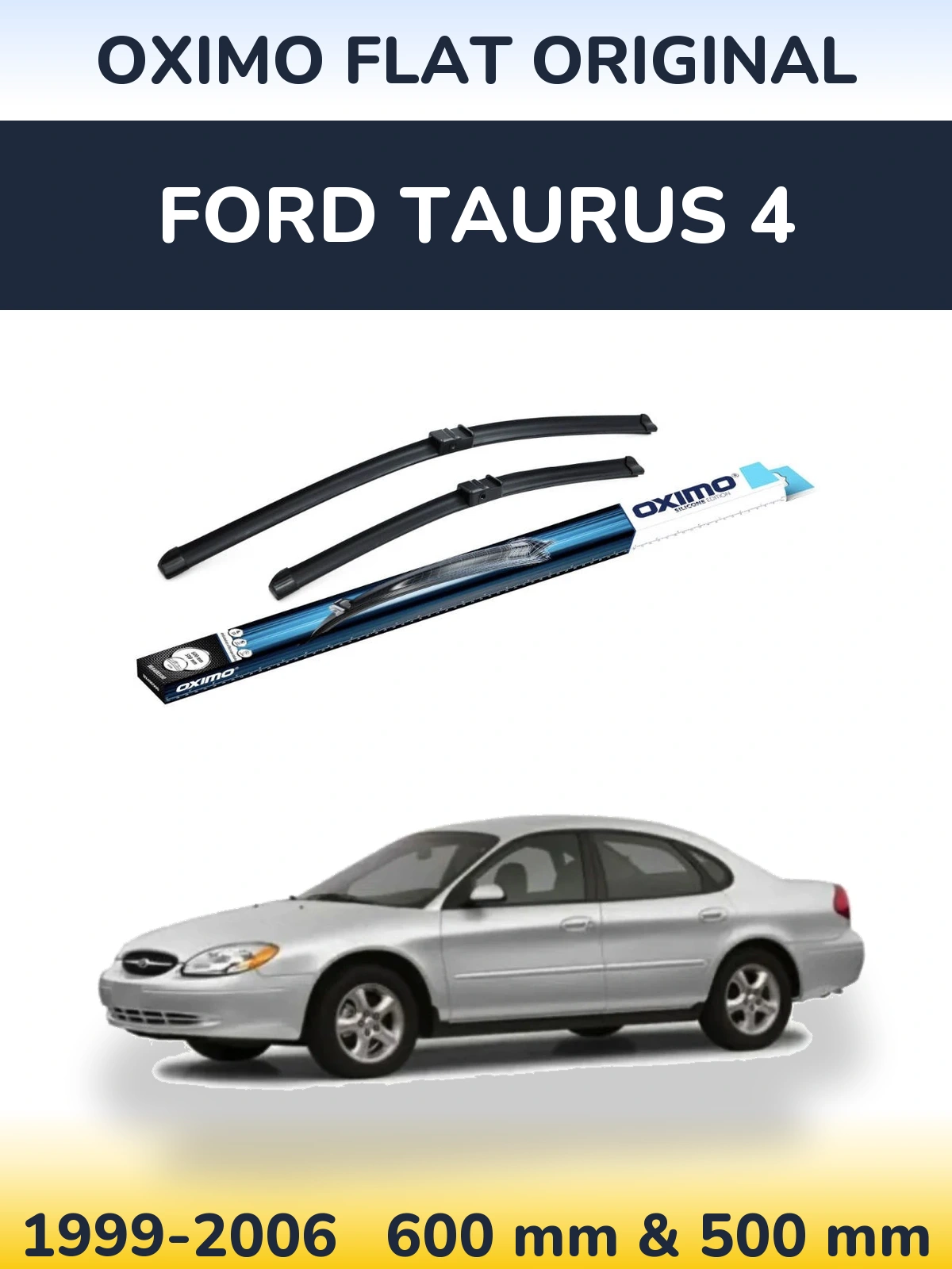 Komplet przednich wycieraczek Oximo Flat Original 600 & 500 mm do Ford Taurus 4 1999-2006