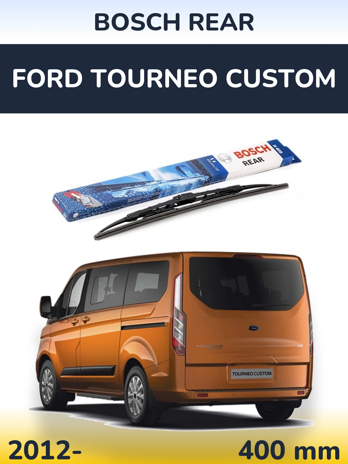 Rear wiper blade BOSCH Rear 380 mm for Ford Tourneo Custom 2012-2026