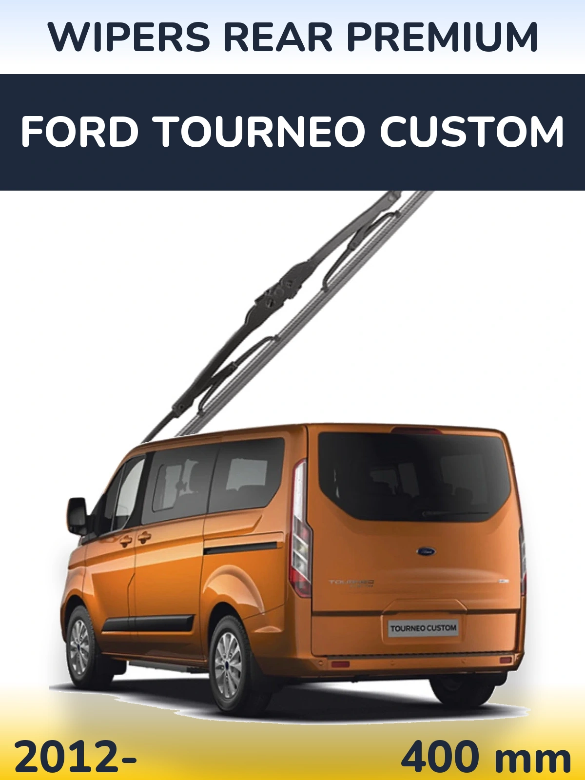 Rear wiper blade WIPERS REAR PREMIUM 400 mm for Ford Tourneo Custom 2012-2026