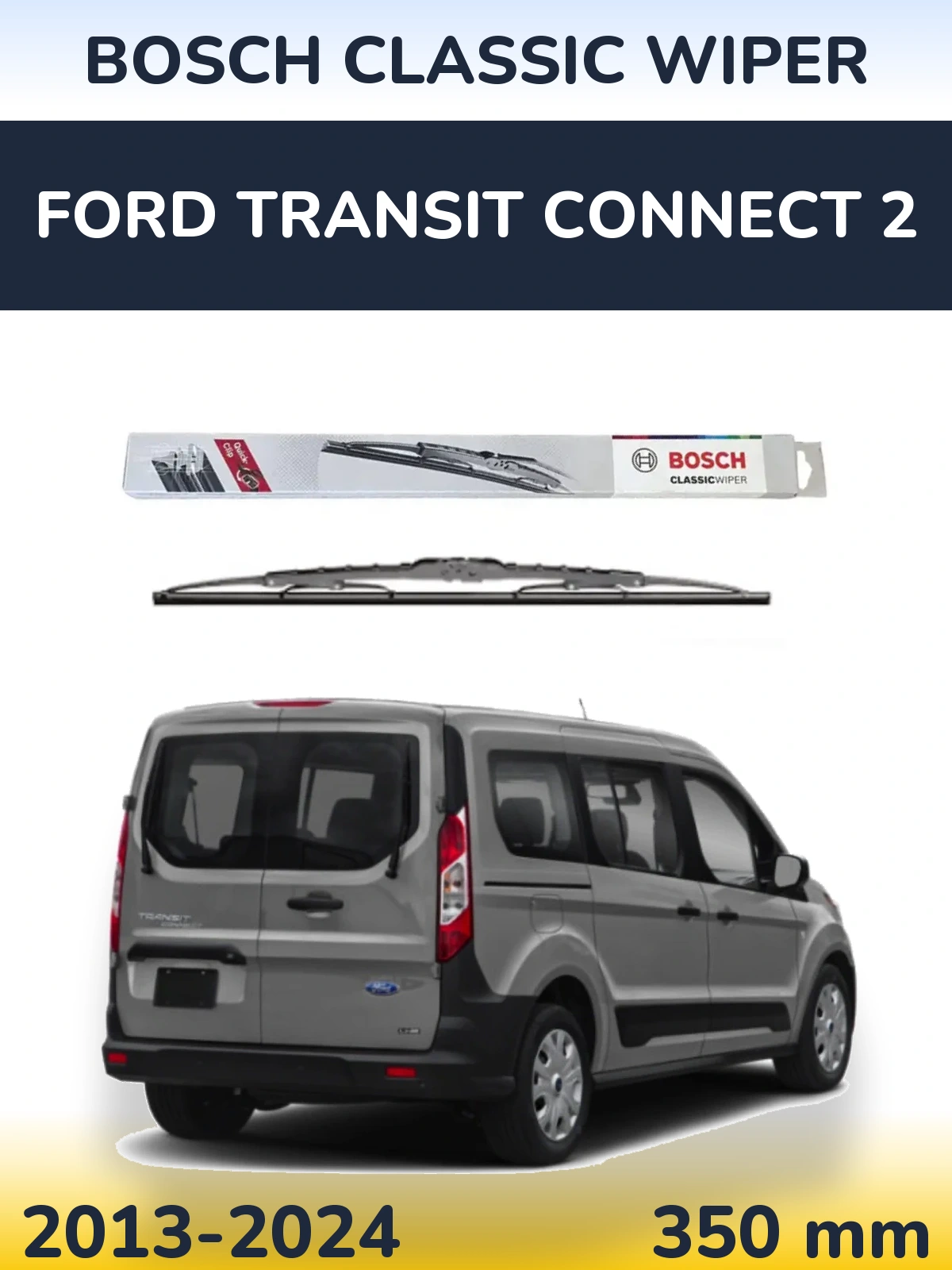 Rear wiper blade BOSCH Classic Wiper 340 мм for Ford Transit Connect 2 2013-2024