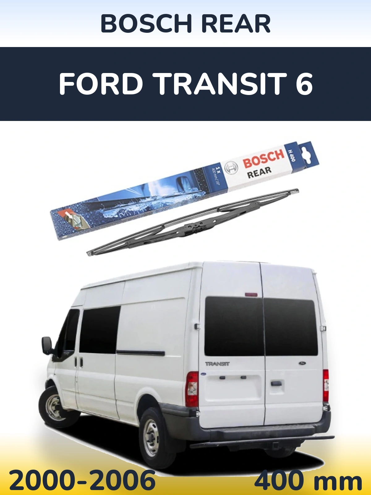 Задний дворник BOSCH Rear 400 мм для Ford Transit 6 2000-2006