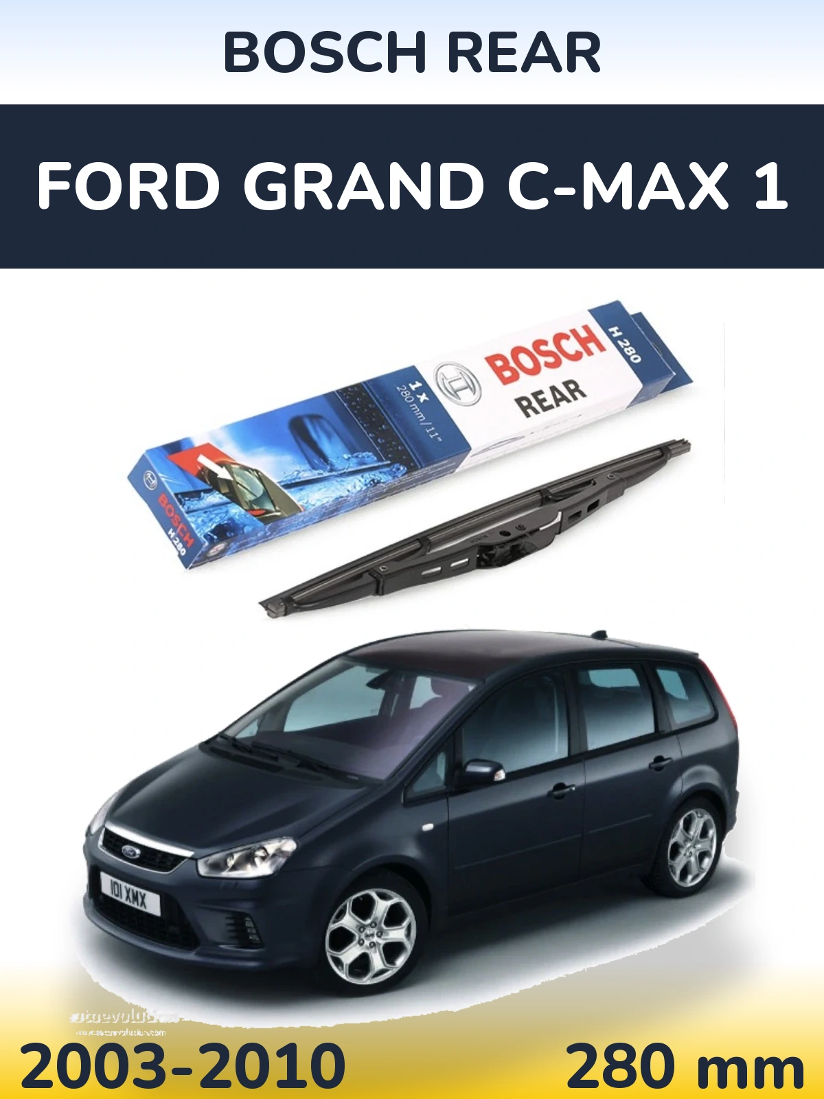 Rear wiper blade BOSCH Rear 280 мм for Ford Grand C-MAX 1 2003-2010