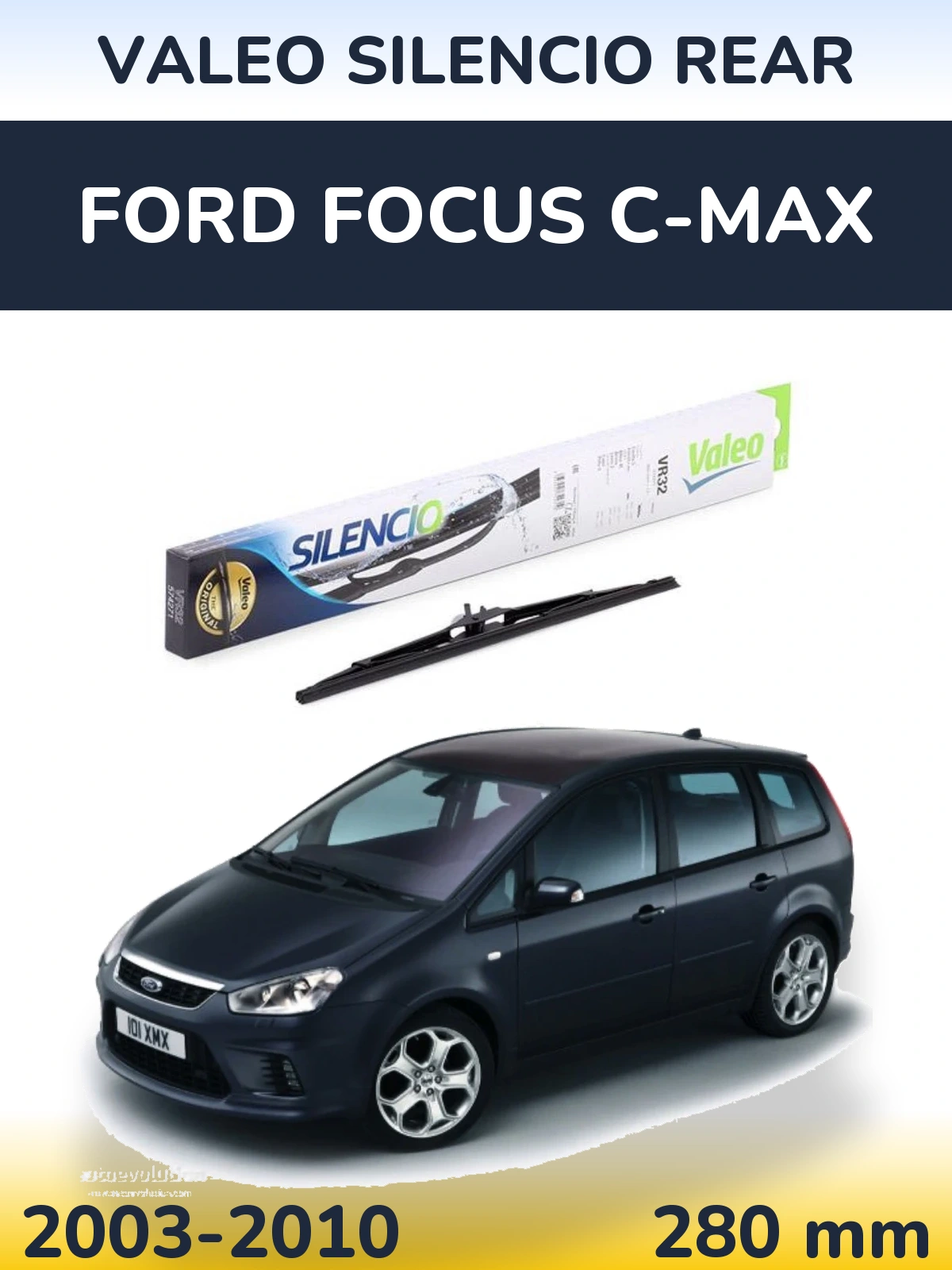 Задний дворник Valeo Silencio Rear 280 мм для Ford Focus C-MAX 2003-2010