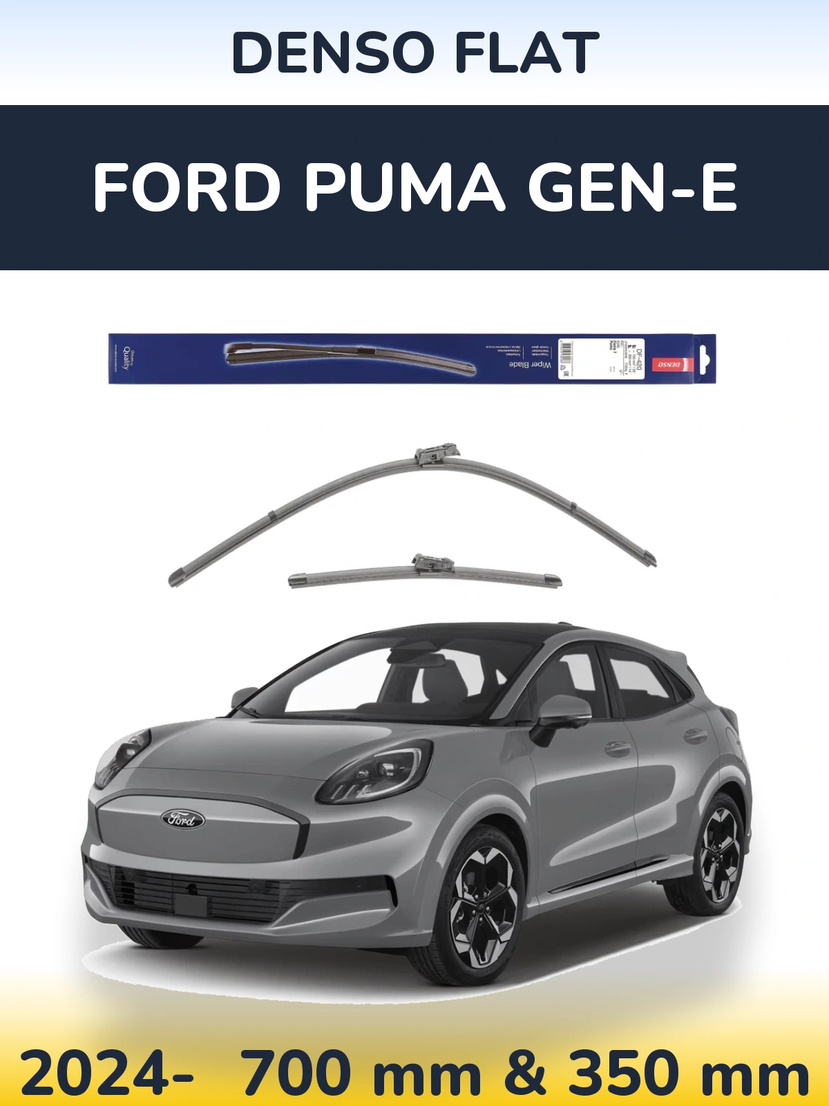 Komplet przednich wycieraczek Denso Flat 700 & 350 mm do Ford Puma Gen-E 2024-2026
