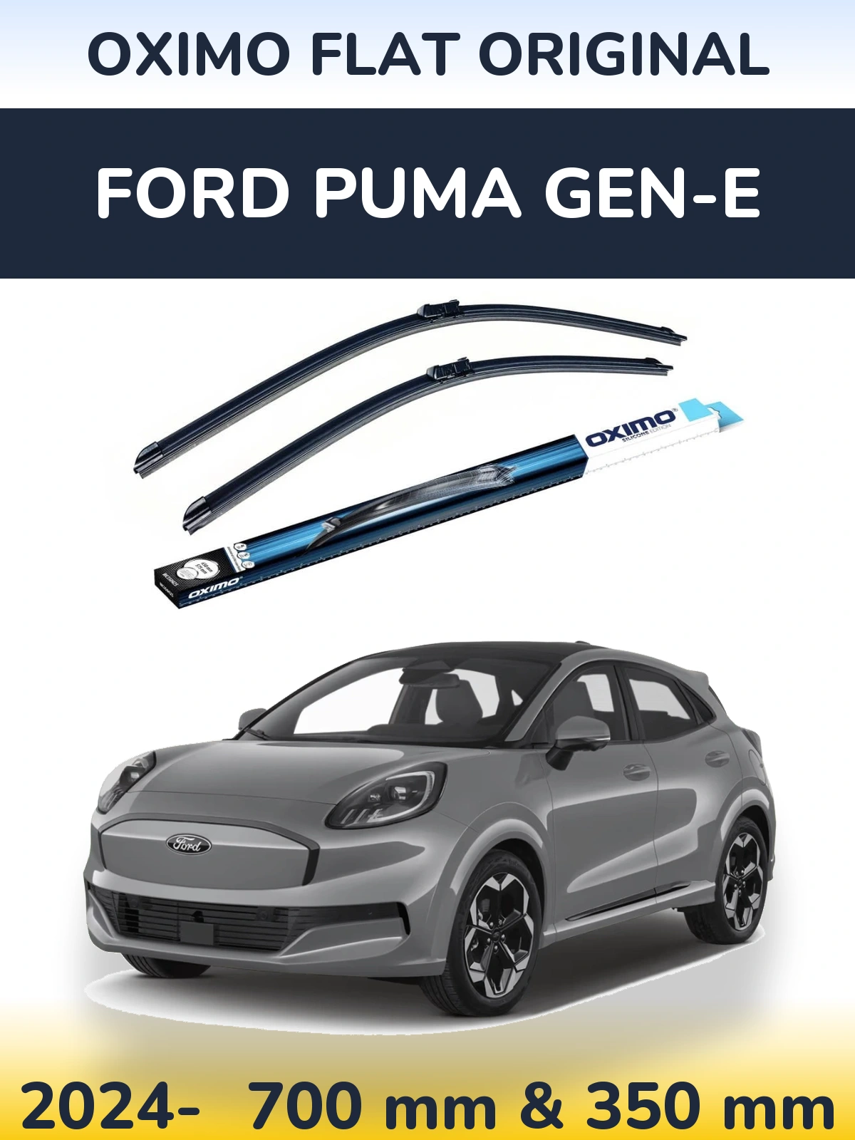 Комплект передних дворников Oximo Flat Original 700 & 350 мм для Ford Puma Gen-E 2024-2026