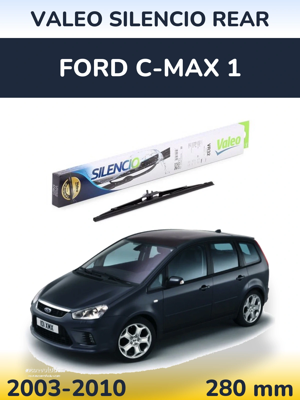 Задний дворник Valeo Silencio Rear 280 мм для Ford C-MAX 1 2003-2010