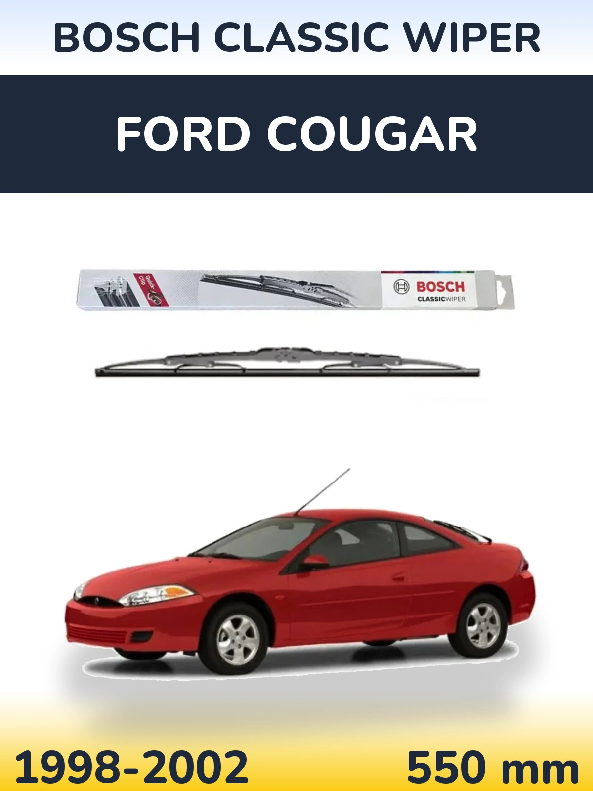 Tylna wycieraczka BOSCH Classic Wiper 550 mm do Ford Cougar 1998-2002