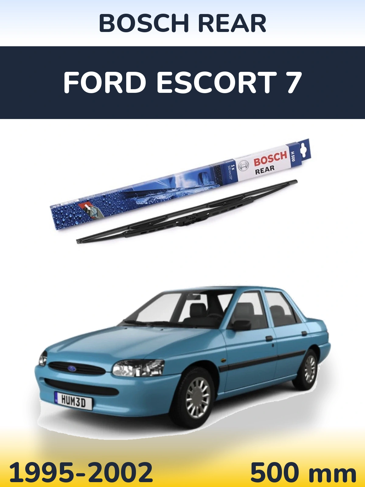 Rear wiper blade BOSCH Rear 500 мм for Ford Escort 7 1995-2002