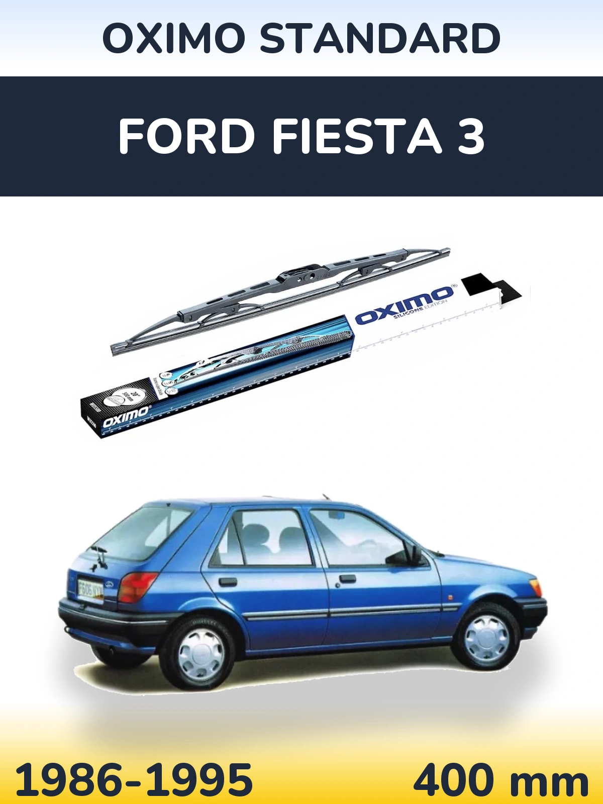Rear wiper blade Oximo Standard 400 мм for Ford Fiesta 3 1986-1995