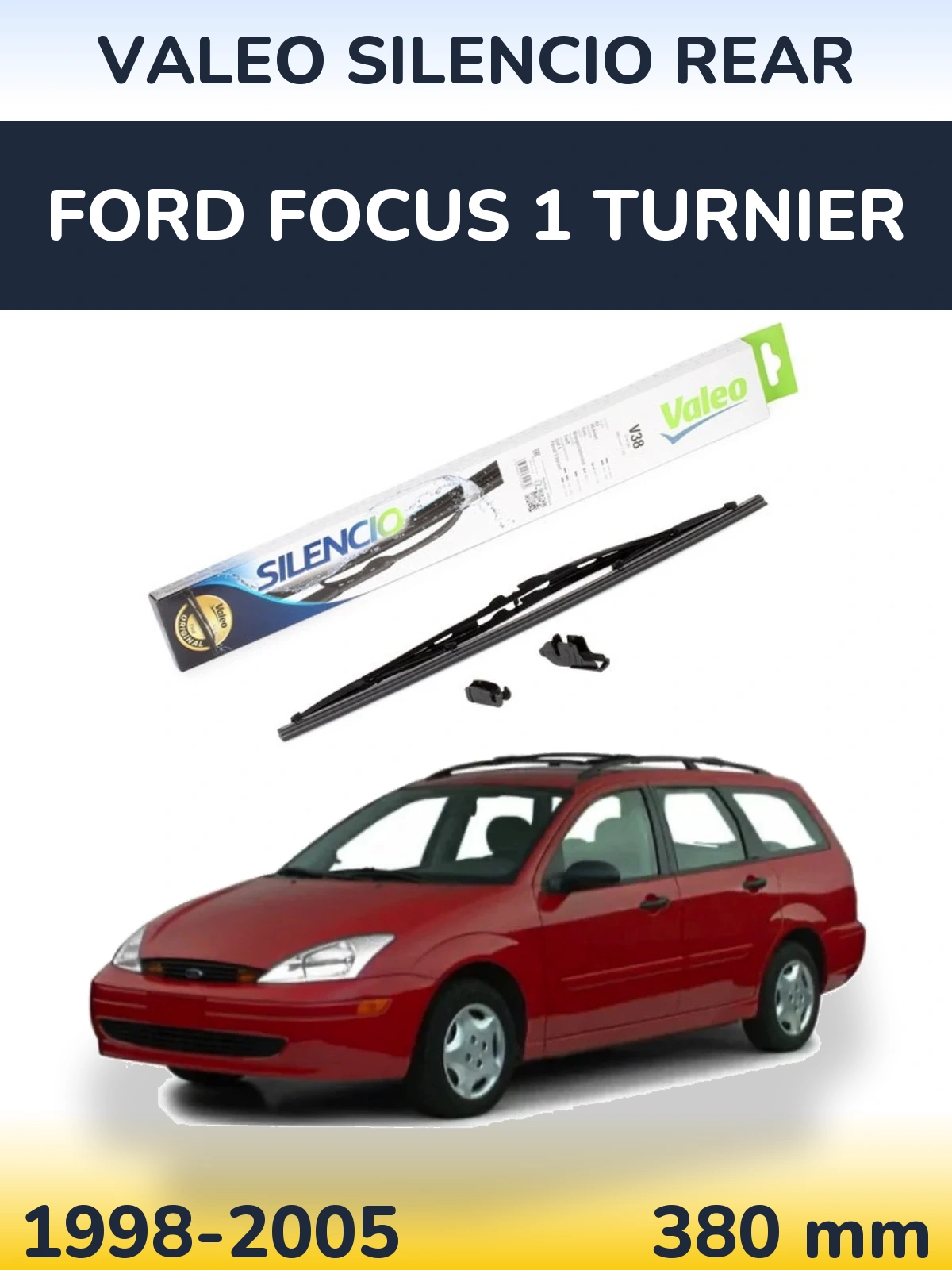 Rear wiper blade Valeo Silencio Rear 380 мм for Ford Focus 1 Turnier 1998-2005