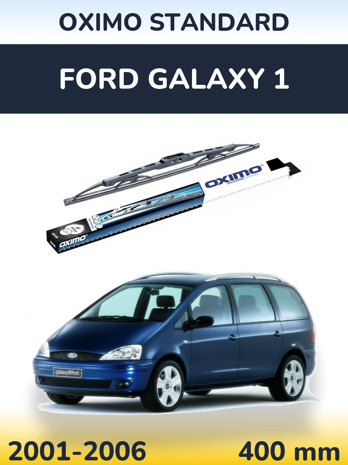 Rear wiper blade Oximo Standard 400 mm for Ford Galaxy 1 2001-2006