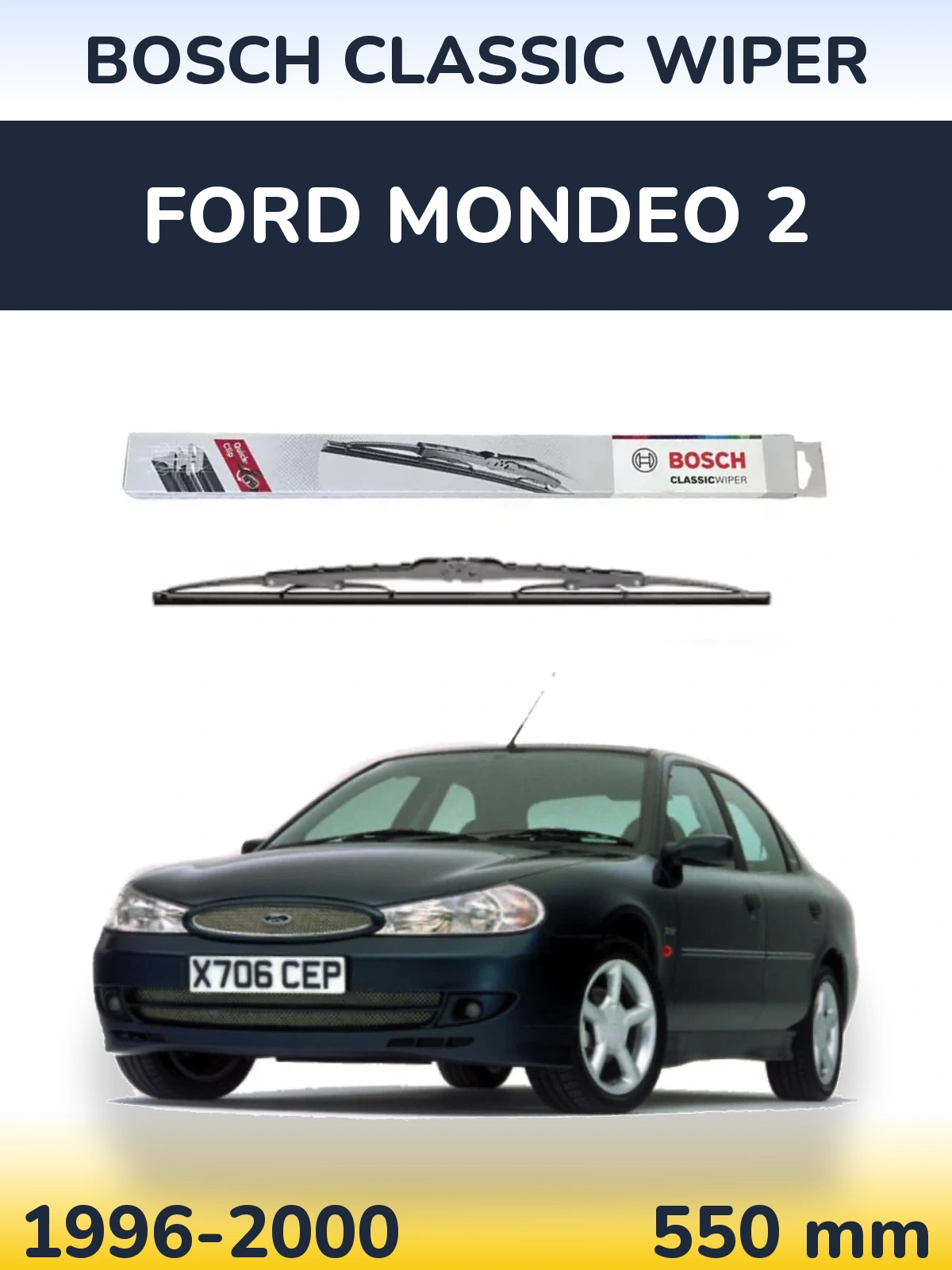 Tylna wycieraczka BOSCH Classic Wiper 550 mm do Ford Mondeo 2 1996-2000