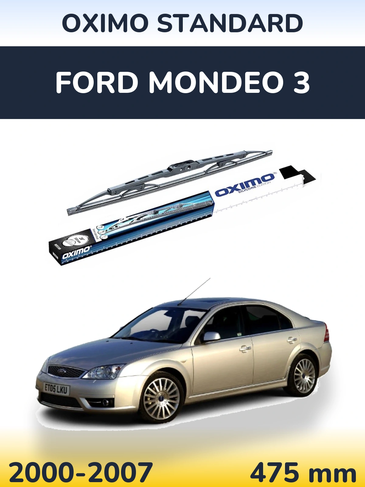 Rear wiper blade Oximo Standard 475 mm for Ford Mondeo 3 2000-2007