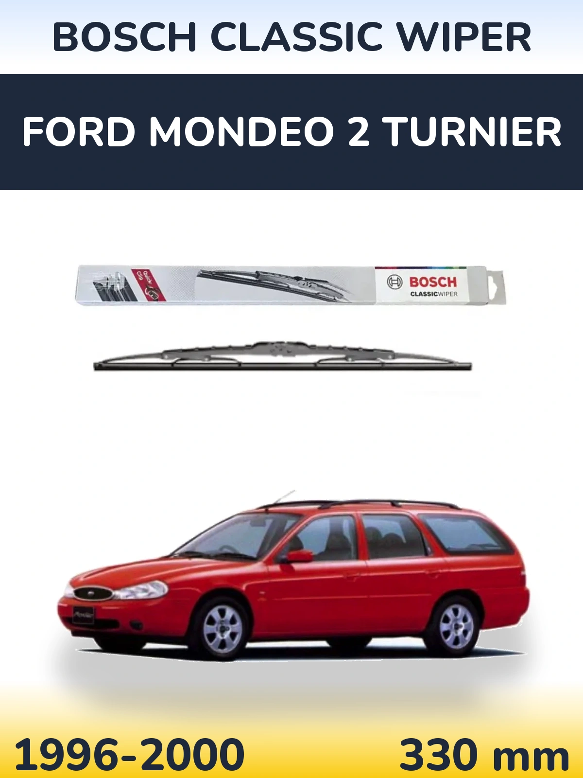 Rear wiper blade BOSCH Classic Wiper 340 мм for Ford Mondeo 2 Turnier 1996-2000