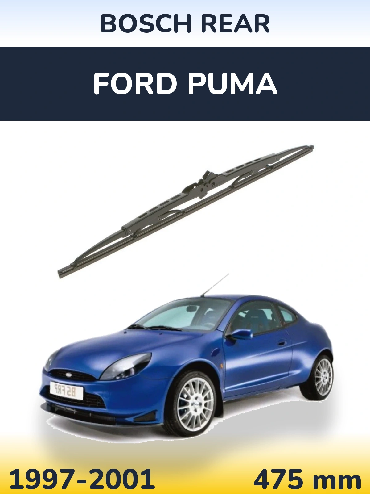 Rear wiper blade BOSCH Rear 475 мм for Ford Puma 1997-2001