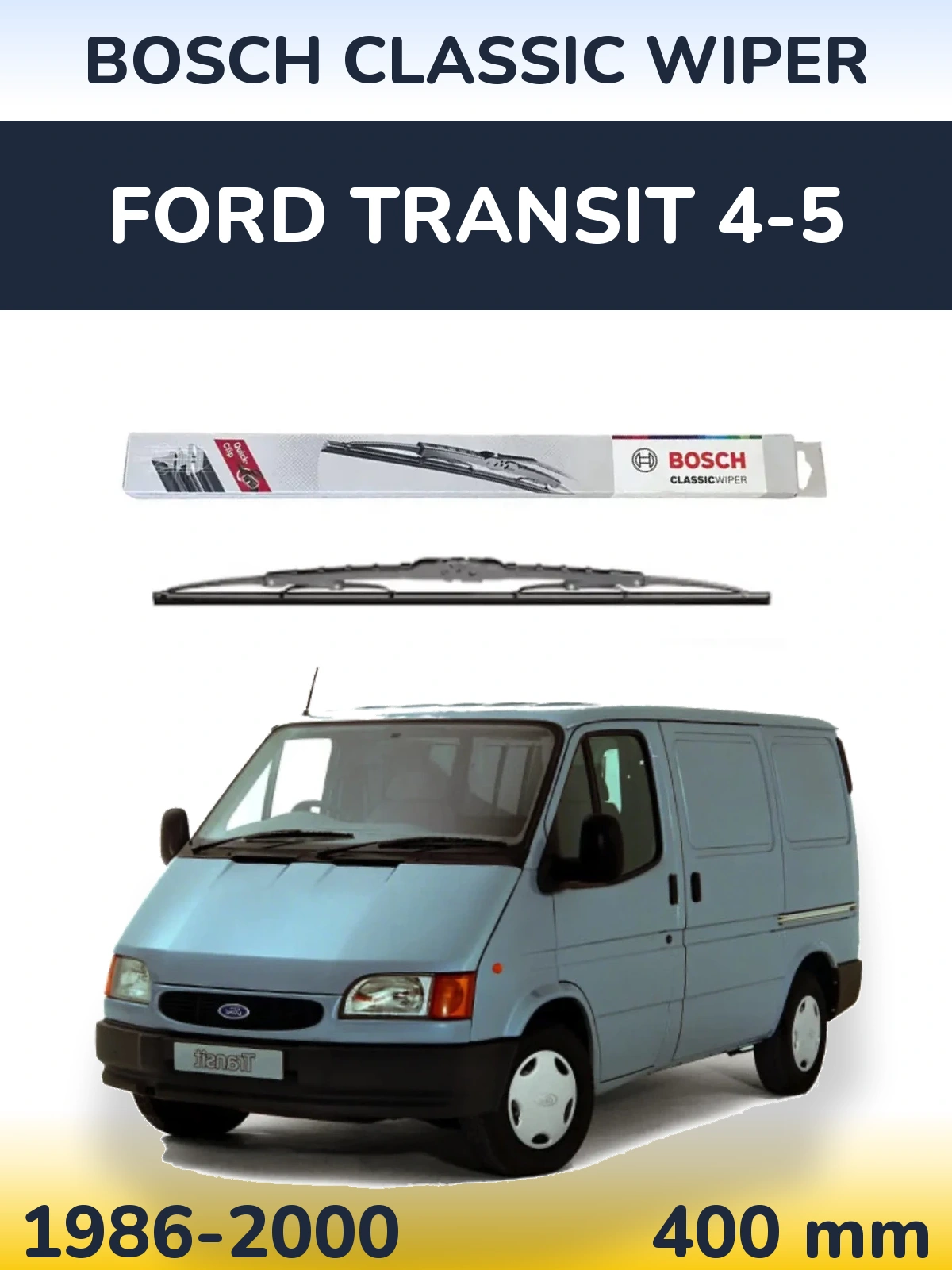 Tylna wycieraczka BOSCH Classic Wiper 400 mm do Ford Transit 4-5 1986-2000