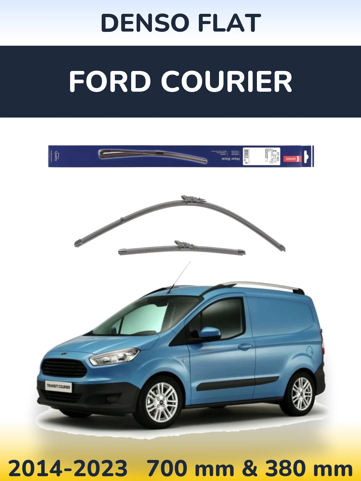 Комплект передних дворников Denso Flat 700 & 380 мм для Ford Courier 2014-2023
