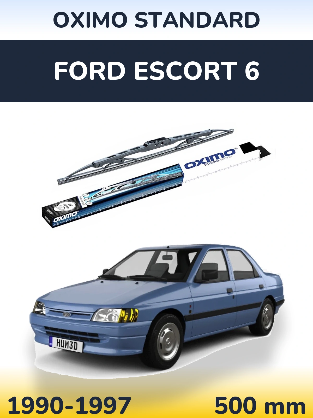 Rear wiper blade Oximo Standard 500 мм for Ford Escort 6 1990-1997