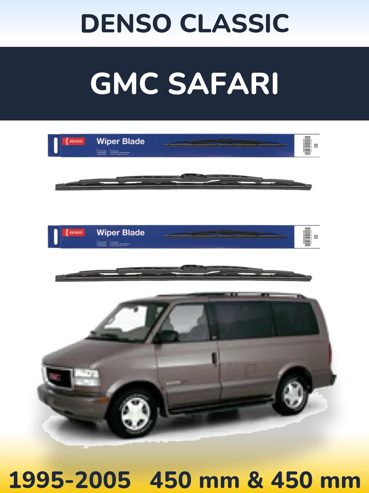 Комплект передних дворников Denso Classic 450 & 450 мм для GMC Safari 1995-2005