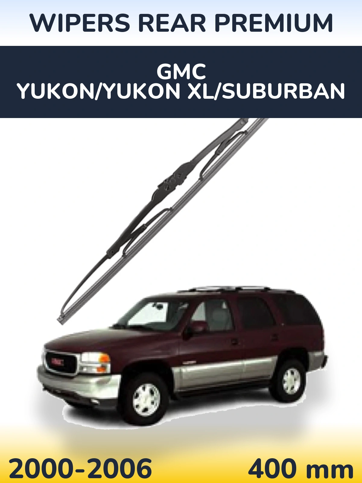 Задний дворник WIPERS REAR PREMIUM 400 мм для GMC Yukon/Yukon XL/Suburban 2000-2006