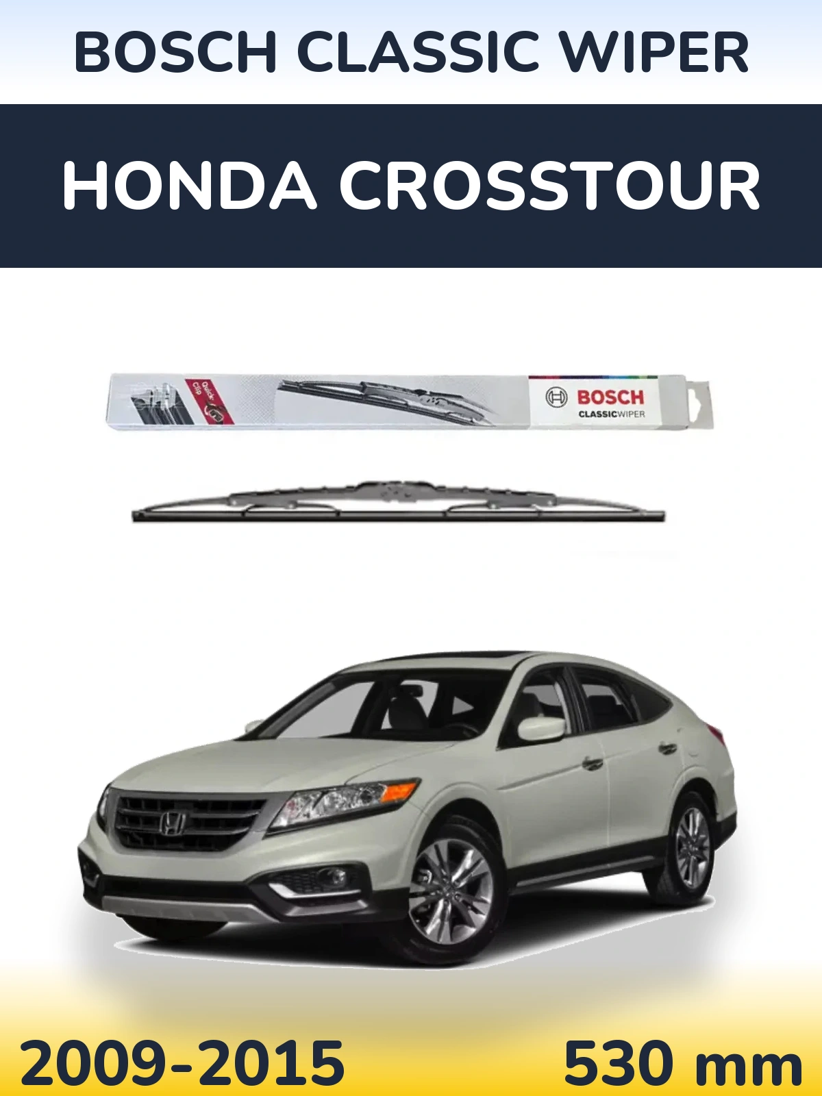 Rear wiper blade BOSCH Classic Wiper 530 мм for Honda Crosstour 2009-2015