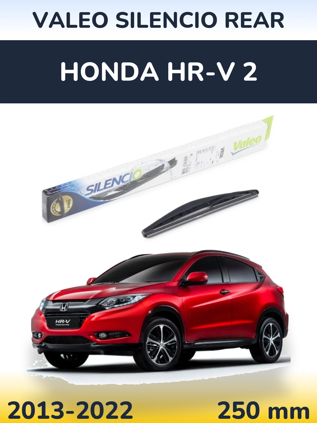 Rear wiper blade Valeo Silencio Rear 240 mm for Honda HR-V 2 2013-2022