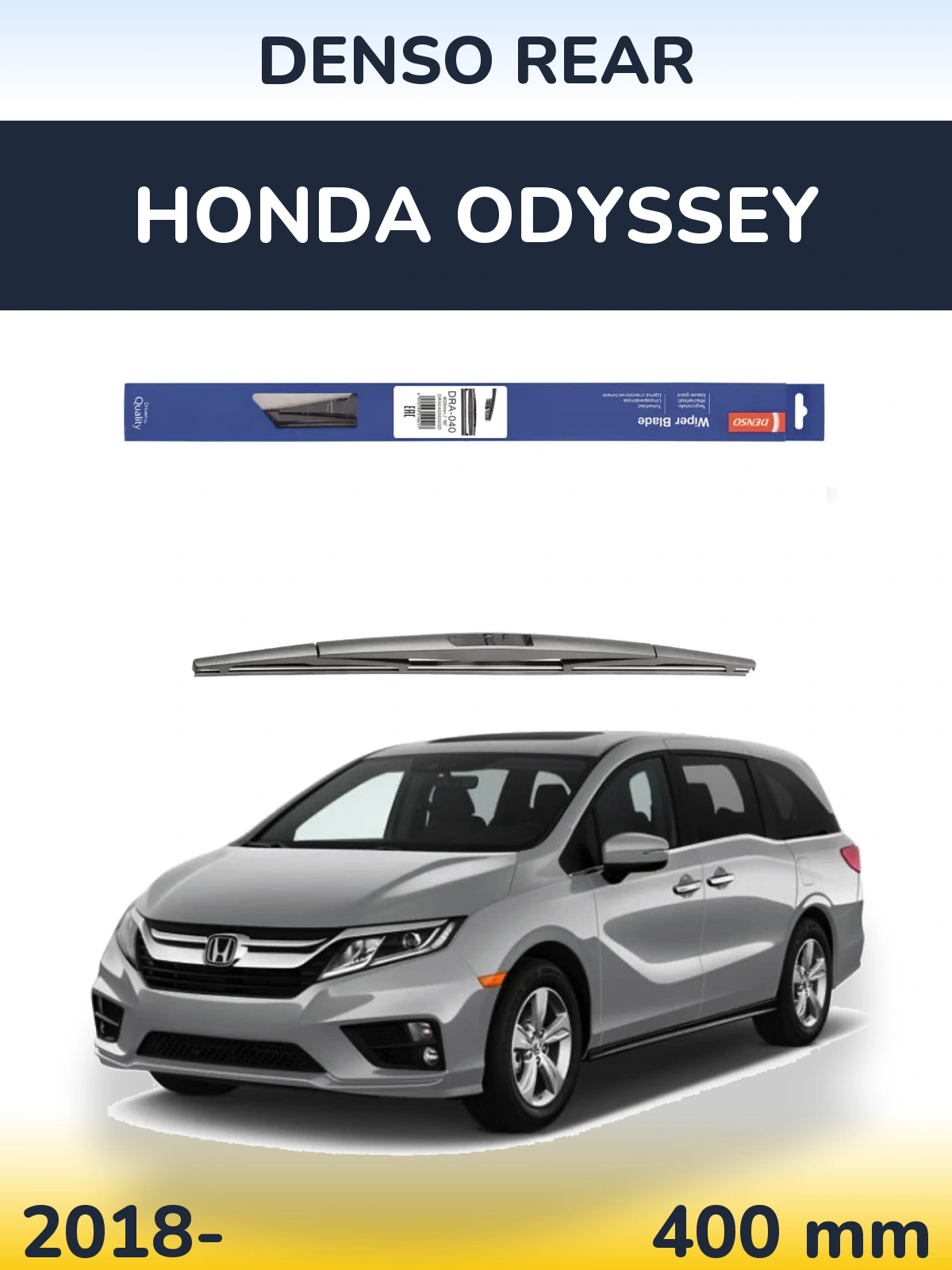 Rear wiper blade Denso Rear 400 mm for Honda Odyssey 2018-2026
